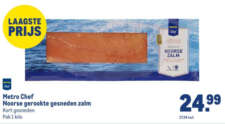 Metro Chef Noorse gerookte gesneden zalm