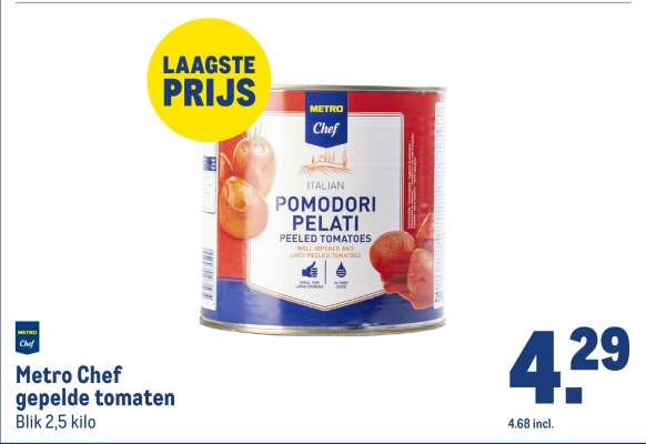 Metro Chef gepelde tomaten