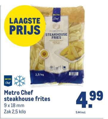 Metro Chef steakhouse frites