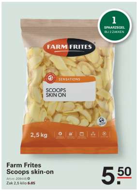 Farm Frites Scoops skin-on
