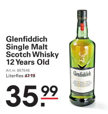 Glenfiddich Single Malt Scotch Whisky 12 Years Old