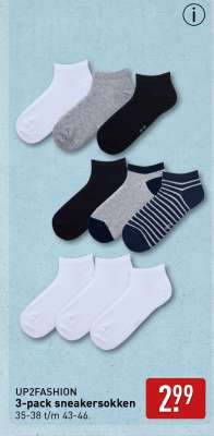 UP2FASHION 3-pack sneakersokken