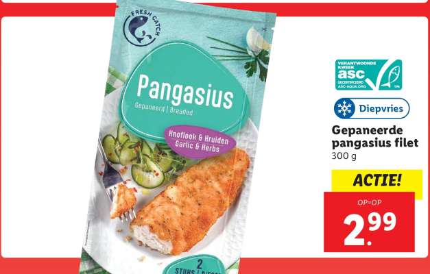 Gepaneerde pangasius filet