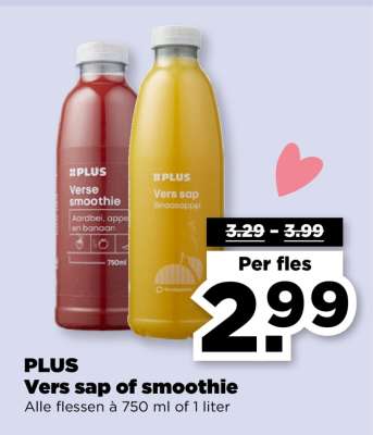 PLUS Vers sap of smoothie