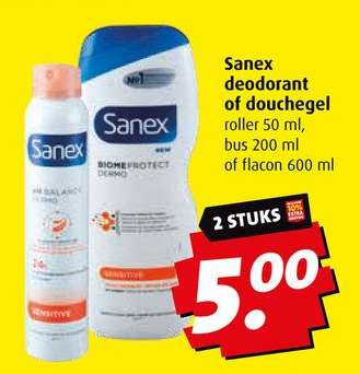 Sanex deodorant of douchegel