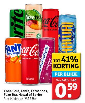 Coca-Cola, Fanta, Fernandes, Fuze Tea, Hawai of Sprite