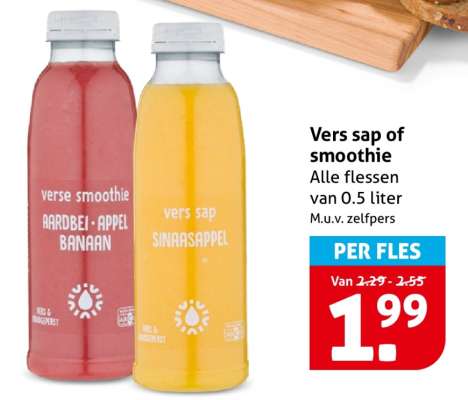 Vers sap of smoothie