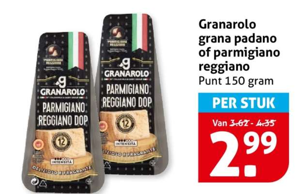 Granarolo Grana Padano of Parmigiano Reggiano