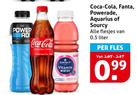 Coca-Cola, Fanta, Powerade, Aquarius of Sourcy