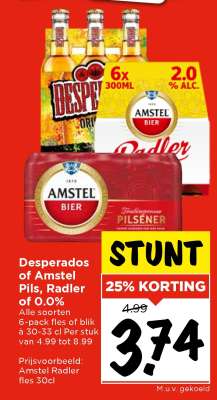 Desperados of Amstel Pils, Radler of 0.0%
