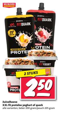 Zuivelhoeve XXL fit proteïne yoghurt of quark