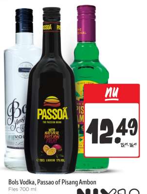 Bols Vodka, Passoa of Pisang Ambon