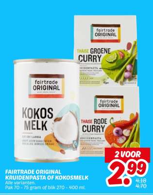Fairtrade Original Kruidenpasta of Kokosmelk