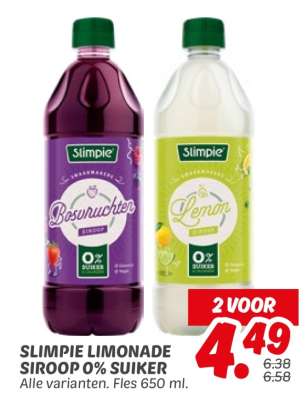 Slimpie Limonade Siroop 0% Suiker