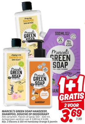 Marcel's Green Soap Handzeep, Shampoo, Douche of Deodorant