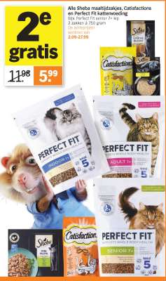 Sheba maaltijdzakjes, Catisfactions en Perfect Fit kattenvoeding