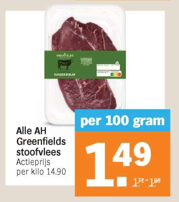 Alle AH Greenfields stoofvlees