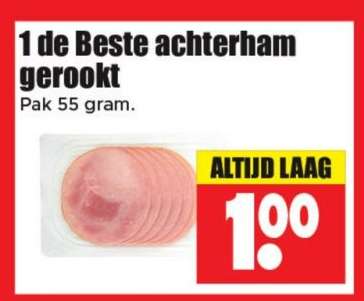 1 de Beste achterham gerookt