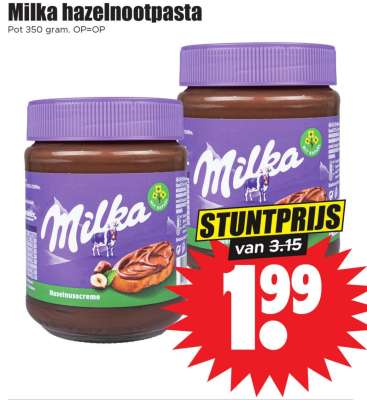 Milka hazelnootpasta