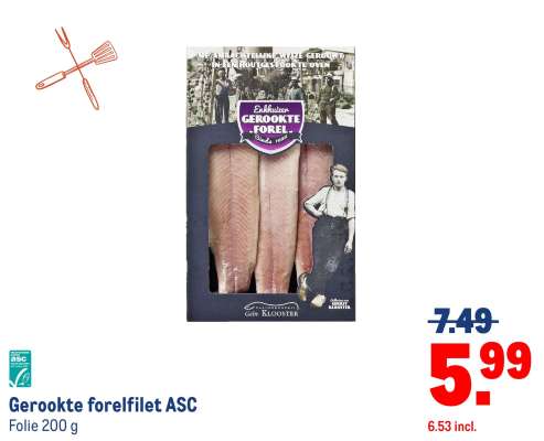 Gerookte forelfilet ASC