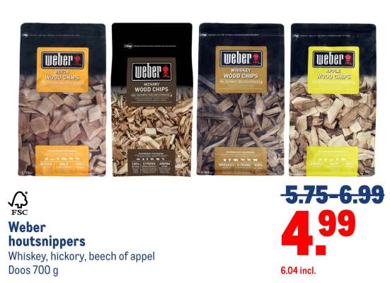 Weber houtsnippers