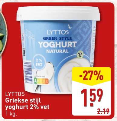 LYTTOS Griekse stijl yoghurt 2% vet