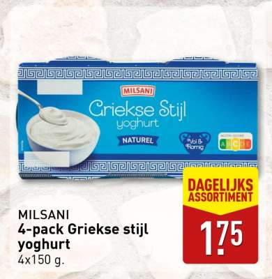 MILSANI 4-pack Griekse stijl yoghurt