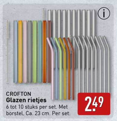 CROFTON Glazen rietjes