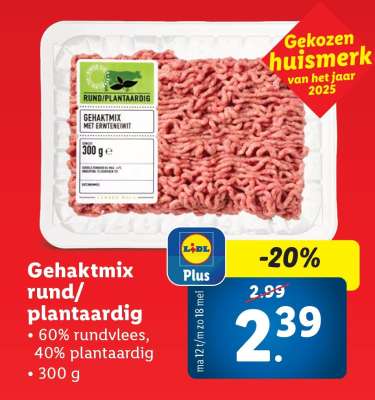 Gehaktmix rund/plantaardig