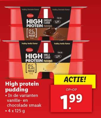 High protein pudding