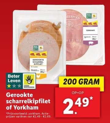 Gerookte scharrelkipfilet of Yorkham
