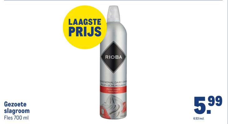 Rioba Gezoete Slagroom