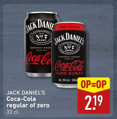 JACK DANIEL'S Coca-Cola regular of zero