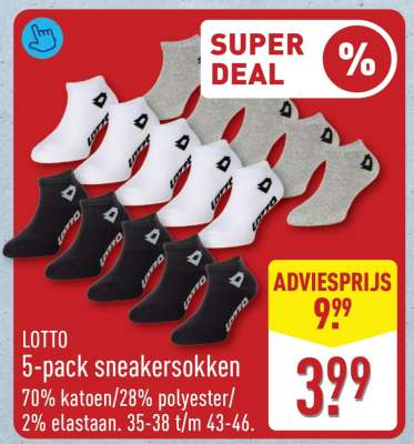 LOTTO 5-pack sneakersokken
