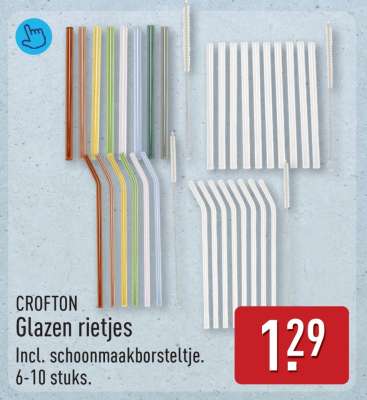 CROFTON Glazen rietjes