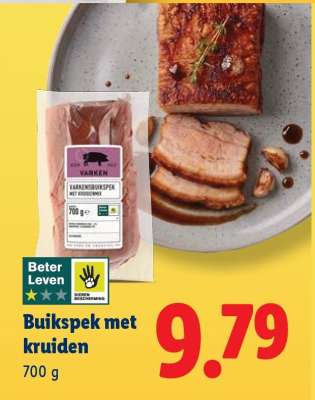 Buikspek met kruiden