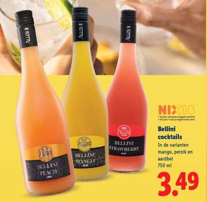 Bellini cocktails