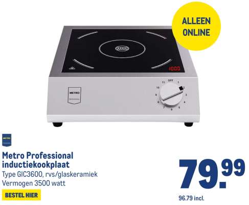 Metro Professional inductiekookplaat