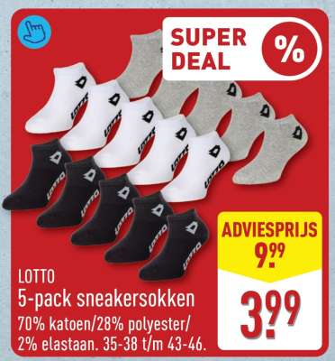 LOTTO 5-pack sneakersokken