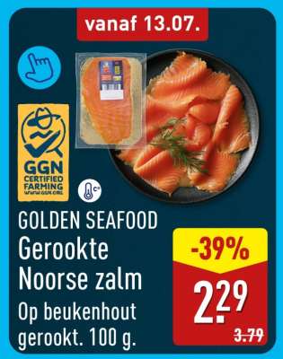 GOLDEN SEAFOOD Gerookte Noorse zalm