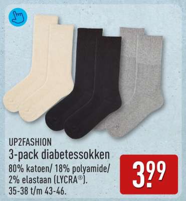 UP2FASHION 3-pack diabetessokken