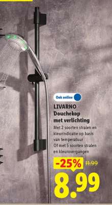 LIVARNO Douchekop met verlichting