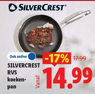 SILVERCREST RVS koekenpan