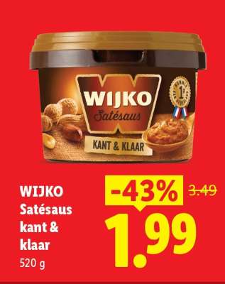 Wijko satésaus kant & klaar