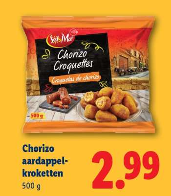 Chorizo aardappel-kroketten
