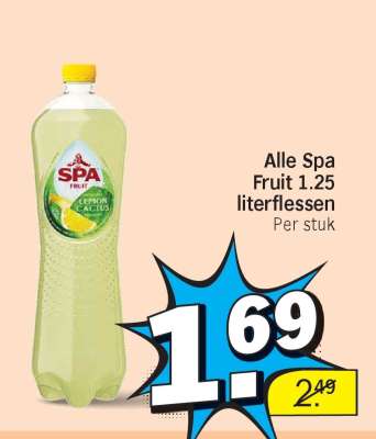 Alle Spa Fruit 1.25 literflessen