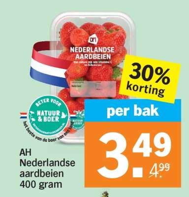 AH Nederlandse aardbeien 400 gram