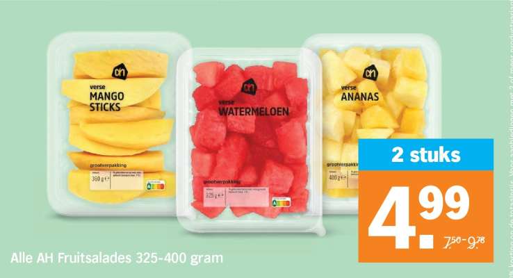 Alle AH Fruitsalades 325-400 gram