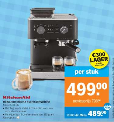 KitchenAid Halfautomatische espressomachine