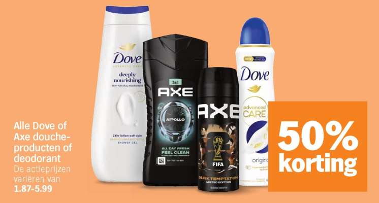 Dove of Axe douche-producten of deodorant